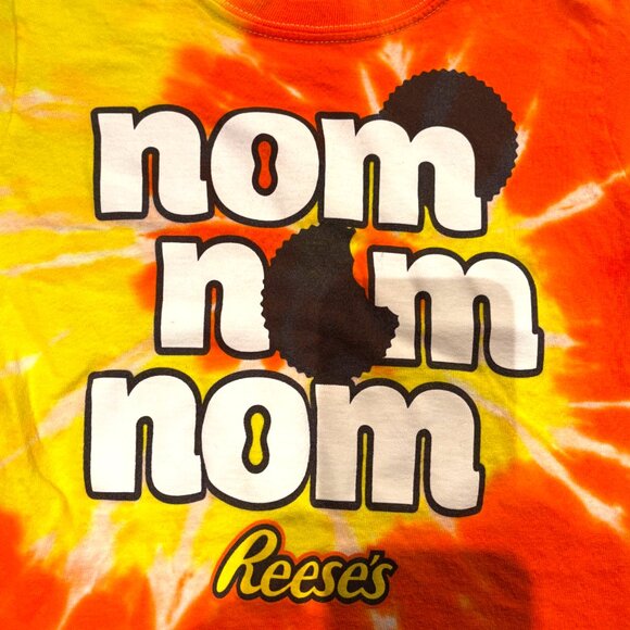 Hershey's Reese's peanut butter cup Nom Nom Nom tie dye t-shirt kid's youth XS - Picture 3 of 8
